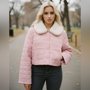 NWT Dolls Kill Sugar Thrillz Polar Express Quilted Puffer Fall Jacket